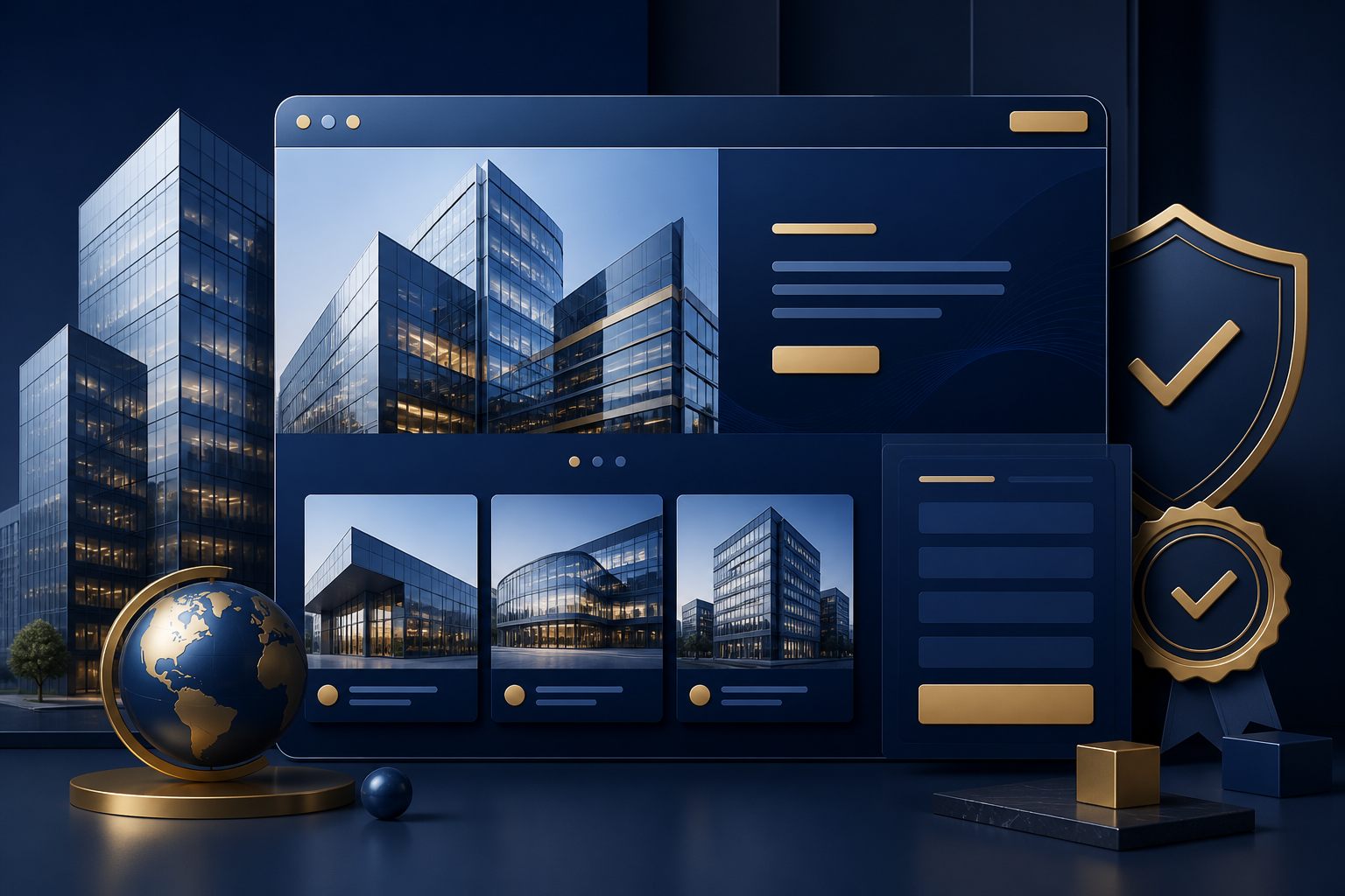 Vista visual de Web para empresas